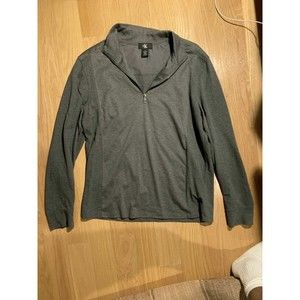 Calvin Klein Men's Long Sleeve Quarter Zip Pullover Grey - Sz Medium
